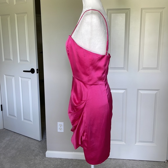 Showpo Elbereth Satin Pink Dress - Picture 6 of 13